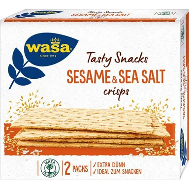 Wasa Tasty Snacks Crisps Sesam & Meersalz 190 g