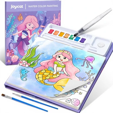 JoyCat Livres de coloriage à l'aquarelle pour enfant - Thème sous-marin