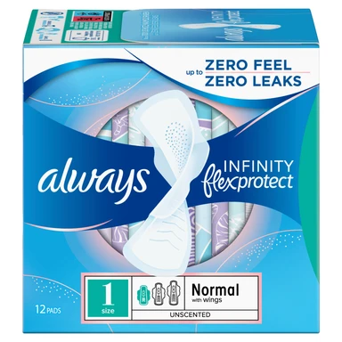 Always FlexProtect Sanitary Towels Normal With Wings Size 1 12 Pads