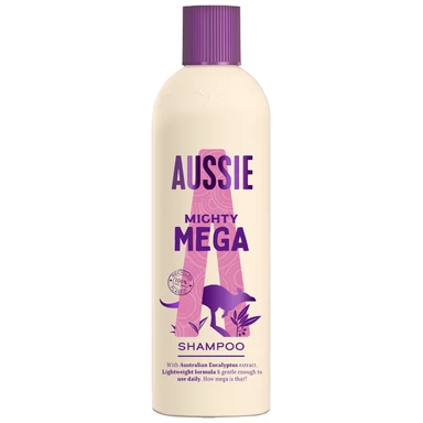 Aussie Mighty Mega Shampoo Vegan Lightweight & Gentle Gives Hair Mega Bonza Bounce 250ml
