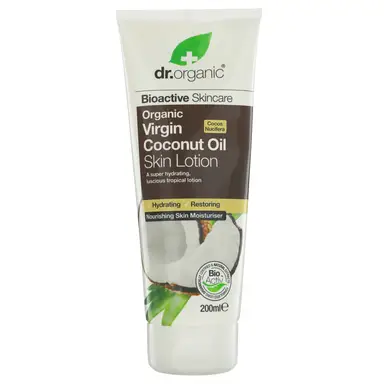 dr.organic Organic Virgin Coconut Oil Hydrating Restoring & Nourishing Skin Lotion 200ml