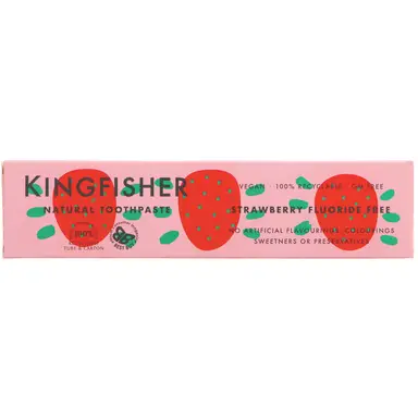 KingFisher Strawberry Flavour Fluoride Free Natural Toothpaste 100ml