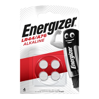 Energizer LR44 / A76 Alkaline Button Batteries – Pack of 4