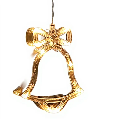 Aigostar Kerstbel String Lights Warm White 10LED Batterij aangedreven hanger met zuignap Kerstbel