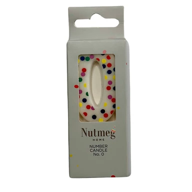 Nutmeg Cake Candle Spots Number 0 Multicolour