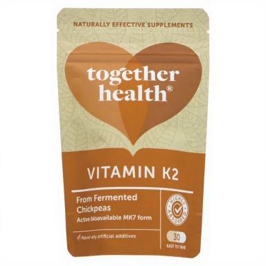 TOGETHER HEALTH - Vitamin K2 - MF7 Form - From Fermented Chickpeas - 30 CAPS
