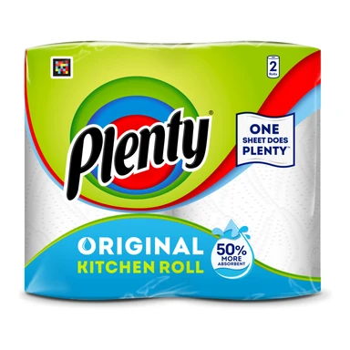 Plenty Original Kitchen Roll, 2-Ply, 2 Rolls