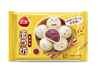 SAN QUAN Gestoomde Broodjes met Zoete Bonenpasta 360 g