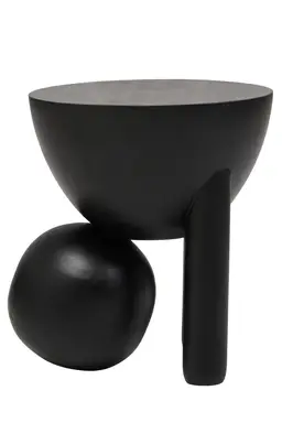 Fifty Five South Walsa Side Table Ball Mango Wood Black