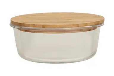 Maison by Premier Glass Container With Bamboo Lid 950ml