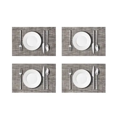 Placemats Easy Clean Rectangle Brown 4pcs
