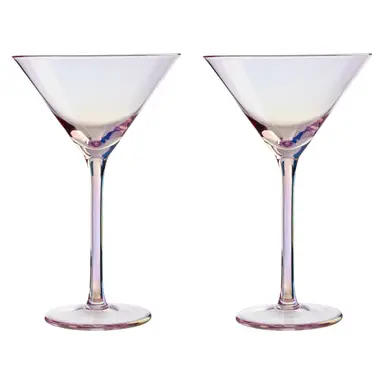 Maison by Premier Frosted Deco Set of 2 Martini Glasses