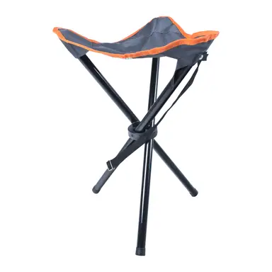Milestone Camping Stool Folding Tripod Charcoal/Orange