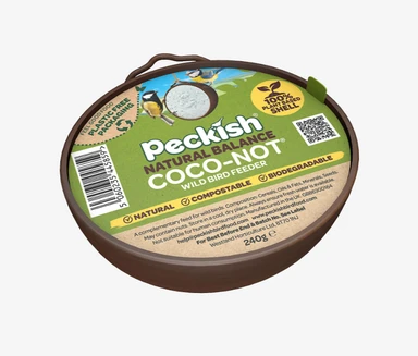 Peckish Natural Balance Coco-Not Wild Bird Feeder