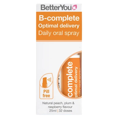 Better You Vitamin B Complete Daily Wellness Support Oral Spray Peach, Plum & Raspberry Flavour - 25ml