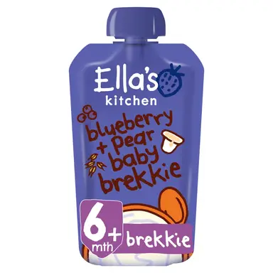 Ella's Kitchen Blueberry & Pear Baby Brekkie Stage 1 6+ Months 100g