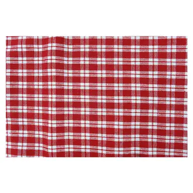 Rectangular Red - White Checkered Table Mat | Dining Décor