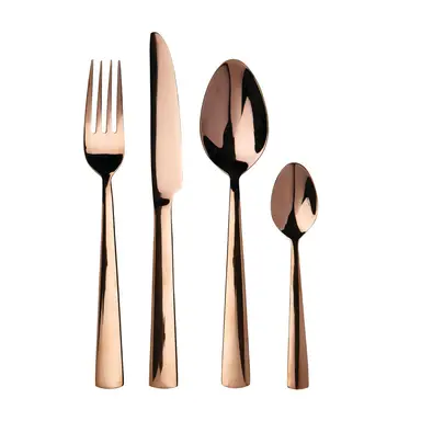 Avie Lustra 16 Piece Rose Gold Cutlery Set