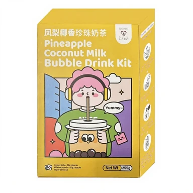 Tokimeki Boba Drinkkit Ananas Kokosmelk 255 g