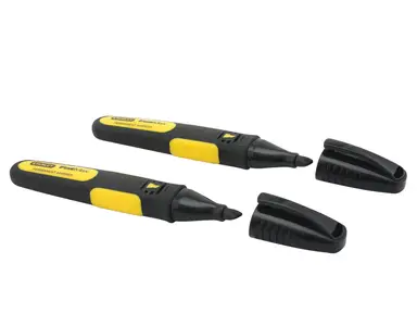 Stanley Chisel Tip Marker Black 2 Pack
