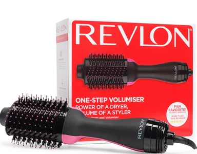 Revlon One Step Classic Volumiser RVDR5222UK1, 2-in-1 Styling Tool, for Mid to Long Hair, Black/Pink