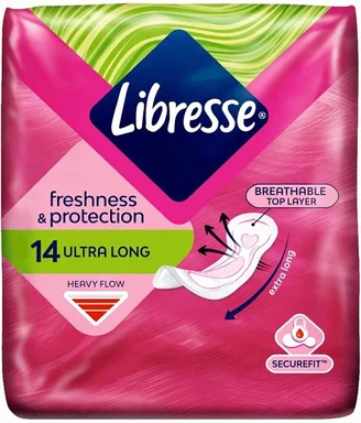 Libresse Serviettes Hygiéniques Invisible Super x14
