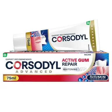 Corsodyl Active Gum Repair Whitening Toothpaste 75ml