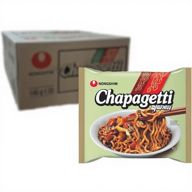 Nongshim - Instant Noedelsoep Chapagetti - 140g x 20stuks - Voordeelverpakking gebakken noedels doos
