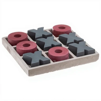 Atmosphera Jeu de morpion French Touch - 15 x 15 cm, béton