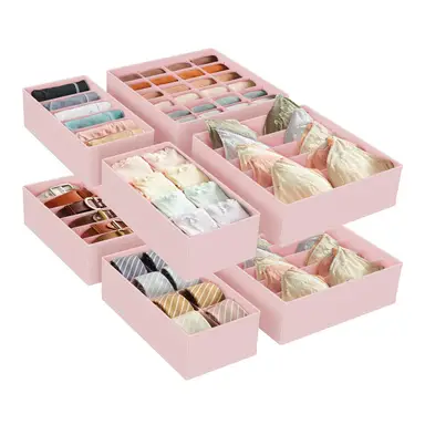 Flatbox, 32x32x10cm/32x16x10cm, Set of 8, Jelly Pink