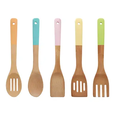 Aleki 5pc Classic Bamboo Kitchen Utensil Set