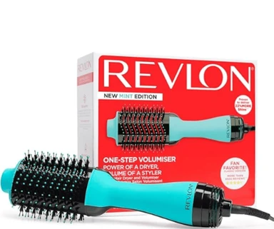 Revlon One Step Volumiser, Electric Hair Comb, Hair Brush, 2-in-1 Styling Tool RVDR5222MUKE, for Mid to Long Hair, Mint