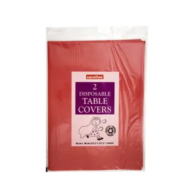 Caroline Red Square Paper Tablecover, 90 X 90cm, Pack Of 2