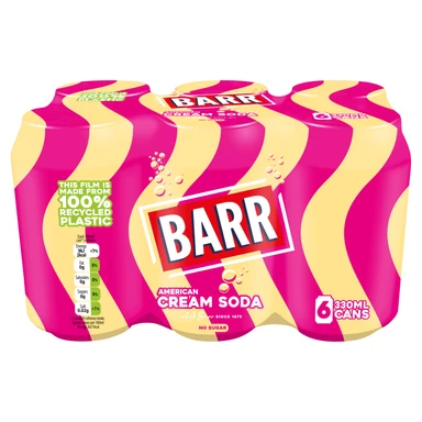 Barr American Cream Soda 6 X 330ml
