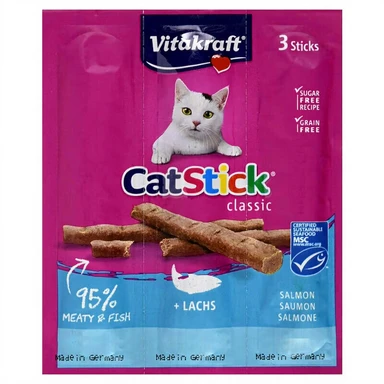 Katzenstick Lachs - 3 Sticks