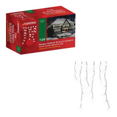 Christmas Workshop 720 LED Icicle Chaser Lights- Warm White