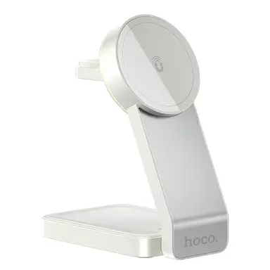 HOCO CQ3 3-in-1 Magnetic Wireless Motorcycle Charger - Milky White