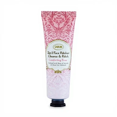 Sabon Twee-in-een Gezichtsscrub Roos 60 ml