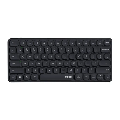 RAPOO E9050L 75% Wireless Membrane Keyboard, QWERTY US layout, Multi-mode, Ultra-slim,78 Key Multi-Device Wireless Keyboard, 2.4GHz/Bluetooth 5.0/4.0 Wireless Keyboard for Windows/Mac/Linux/Chrome, Support 4 Devices, compact and  fashionable, suitable for high-end office users - Black