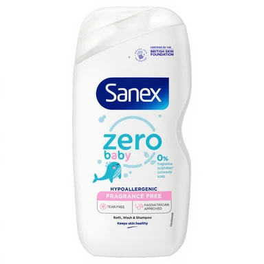 Sanex Hypoallergenic Baby Bath Foam & Shampoo 450ml