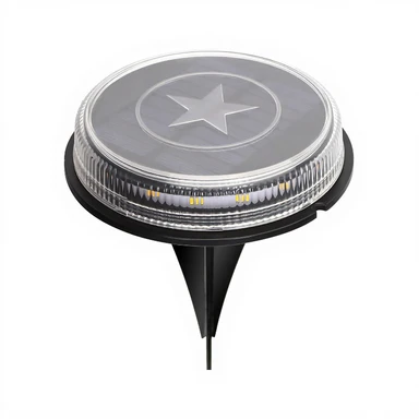 Aigostar ronde solarlamp - zwart | warm licht | IP66 | 0,6 W zonnepaneel