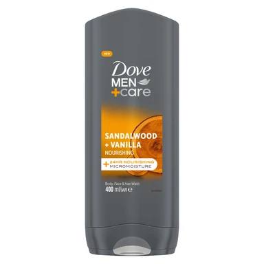 Dove Men+Care 3-in-1 Hair, Face and Body Wash Sandalwood + Vanilla 400ml