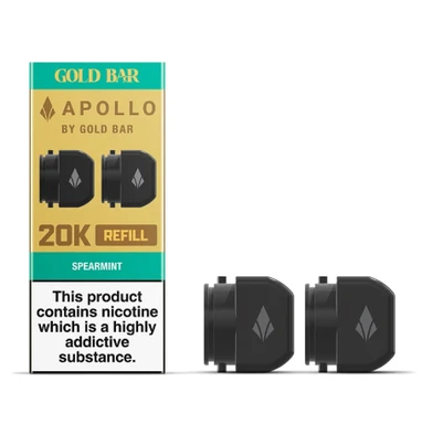 Gold Bar Apollo Prefilled Pod & Refill / 20mg Spearmint