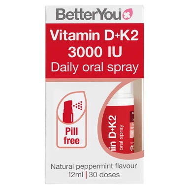 BetterYou D3000+K2 Vitamin D Daily Oral Spray 12ml