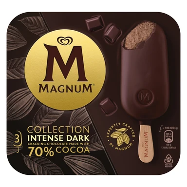 Magnum Intense Dark Chocolate Ice Cream 3x100ml