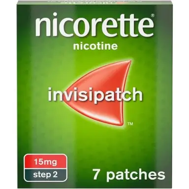 Nicorette Invisi 15mg Patch Step 2 Quit Smoking Aid 7 Patches
