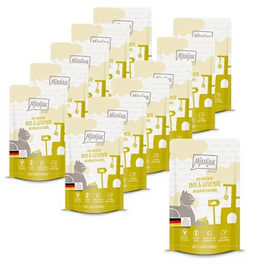 MjAMjAM - Quetschie - DUO van malse eend & fijne kalkoen met gestoomde pompoen 12 x 125 g