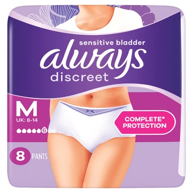 Always Discreet Incontinence Pants Women M 8 Pants