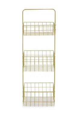 Maison by Premier Three Tier Gold Finish Storage Caddy