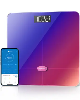 Renpho Elis 2 Smart Body Scale – Bluetooth, Advanced BIA, 13 Body Metrics, USB Rechargeable – Multicolour, PUK-R-A016-RD